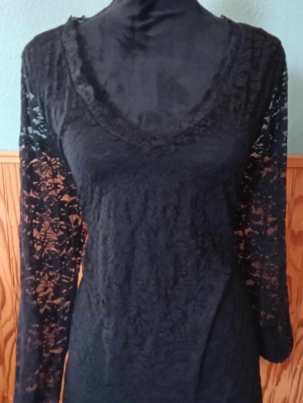 Womans Black Lace Top